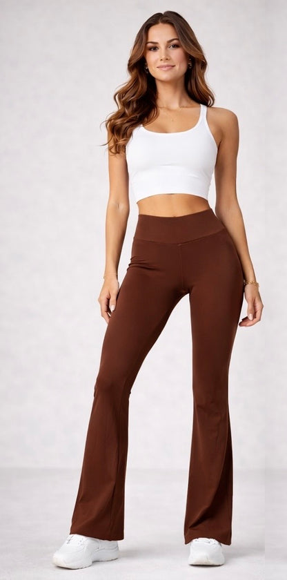 Sculpt Flares-Chocolate Brown